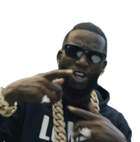 Pointing Gucci Mane Sticker - Pointing Gucci Mane Dissin The Dead Song Stickers