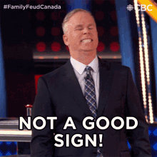 Not A Good Sign Gerry Dee GIF - Not A Good Sign Gerry Dee Family Feud Canada GIFs