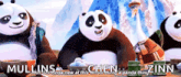 a group of panda bears with the names mullins chen and zinn on them
