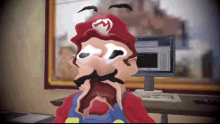 Smg4 Mario GIF - Smg4 Mario Scared Meme GIFs