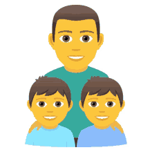 family people joypixels father two sons