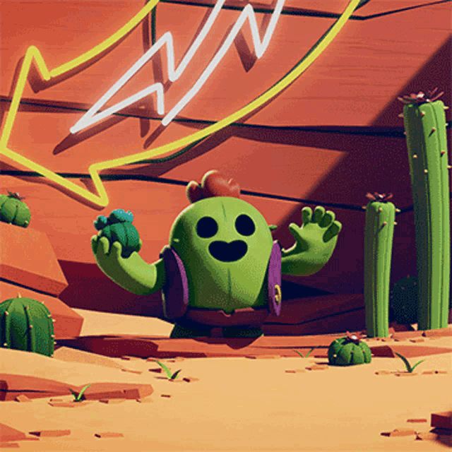 Brawl Stars Cactus GIF - Brawl Stars Cactus Cacti - Discover & Share GIFs