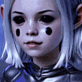 a close up of a person 's face with the word voo visible in the corner