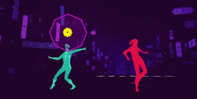 a pixelated image of a person dancing with the number 280 on the screen