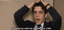 Valentines Day Stage 5 Clinger GIF - The Office Hooked Up 13th GIFs