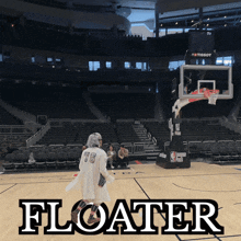 a basketball court with the word floater on the bottom