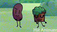 a bean and a potted plant are standing next to each other .