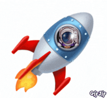 To The Moon Rocket GIF