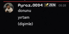 a black screen with a picture of a man and the name pyraz 0034
