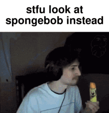Spongebob Funny GIF - Spongebob Funny Stfu GIFs