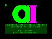 a screen that says adventure international presents adventure by scott adams on it