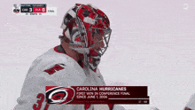 a carolina hurricanes hockey player wearing number 31