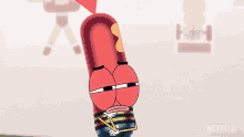 a cartoon character with a netflix logo on the bottom
