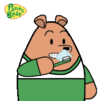 Good Morning Brushing Teeth Sticker - Good Morning Brushing Teeth Teddy Bear Stickers