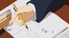 pen writing on paper animation