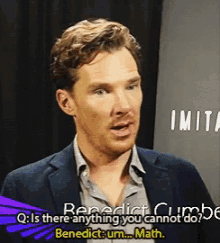 Benedict Cumberbatch Cant Do Math GIF - Benedict Cumberbatch Cant Do Math Relatable GIFs