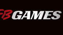 a logo for eb games is shown in red and white
