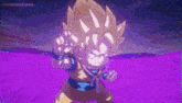 a pixel art of a cartoon character called goku from dragon ball z