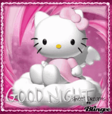 Good Night Hello Kitty GIF - Good Night Hello Kitty Greeting GIFs