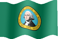 Washington Flag Sticker - Washington Flag Windy Stickers