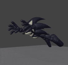 a 3d model of a sonic the hedgehog flying in the air