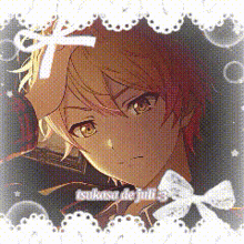 a picture of a boy with the name tsukasa de juli on it