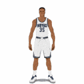 a drawing of a basketball player wearing a hoyas jersey