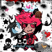 a picture of a cartoon character with the words radiobat canon written on the bottom