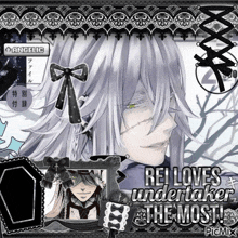 rei loves undertaker the most with a picture of undertaker