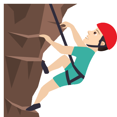 Man Climbing Joypixels Sticker - Man Climbing Joypixels Rock Climber Stickers