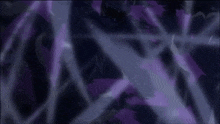 a purple and black background with a few lines of light coming out of it .