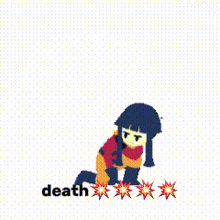a white background with the word death in the middle