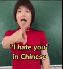 Chinese Teacher I Hate You In Chinese GIF - Chinese Teacher I Hate You In Chinese You Are Ugly In Chinese GIFs