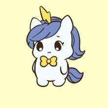 a cartoon of a unicorn with the words " i need hug " underneath it