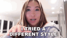I Tried A Different Style Caroline Manning GIF - I Tried A Different Style Caroline Manning Tried A New Style GIFs