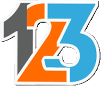 the number 13 is displayed in orange and blue