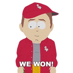 We Won South Park Sticker - We Won South Park S9e5 Stickers