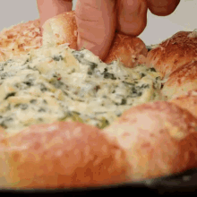 dip spinach cheese bread food
