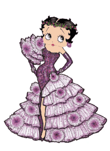 betty boop animated glitters sparkling dress