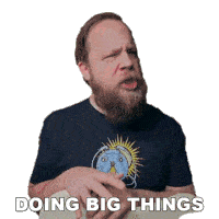 Doing Big Things Ryan Fluff Bruce Sticker - Doing Big Things Ryan Fluff Bruce Riffs Beards And Gear Stickers