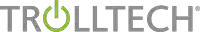 a trolltech logo with a green power button