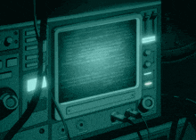 a monitor with the word nintendo on the top right