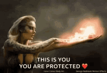 Fire Hand Flame Hand GIF - Fire Hand Flame Hand You Are Protected GIFs
