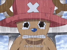 tony tony chopper from one piece is crying in the rain