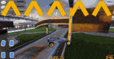 a video game screen shows a car going down a track and the time is 9:22.75