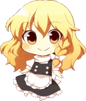 a drawing of a girl with blonde hair and a black dress
