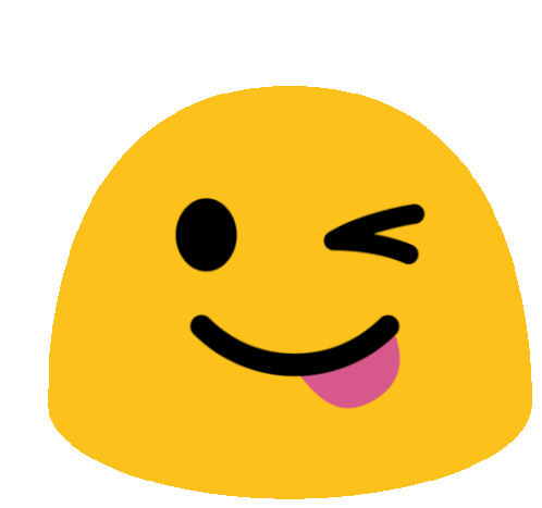 smiley face with tongue sticking out and winking