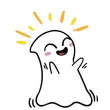 clapping ghost happy joyful ecstatic
