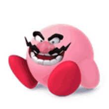 kirby smile mustache