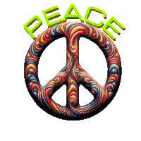 a peace sign with a jewish star and a hand giving a peace sign